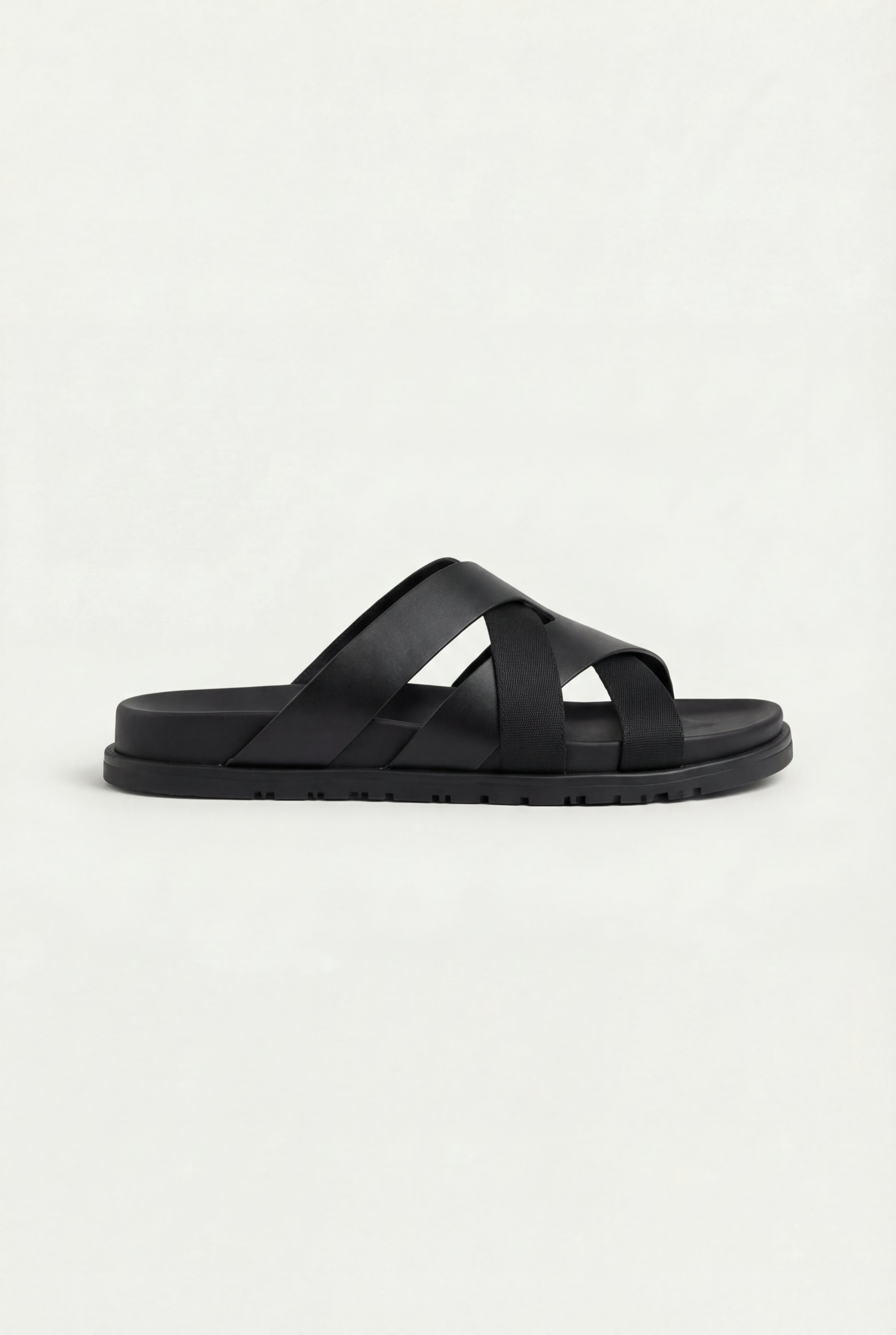 Amalfi Leather Sandal Black