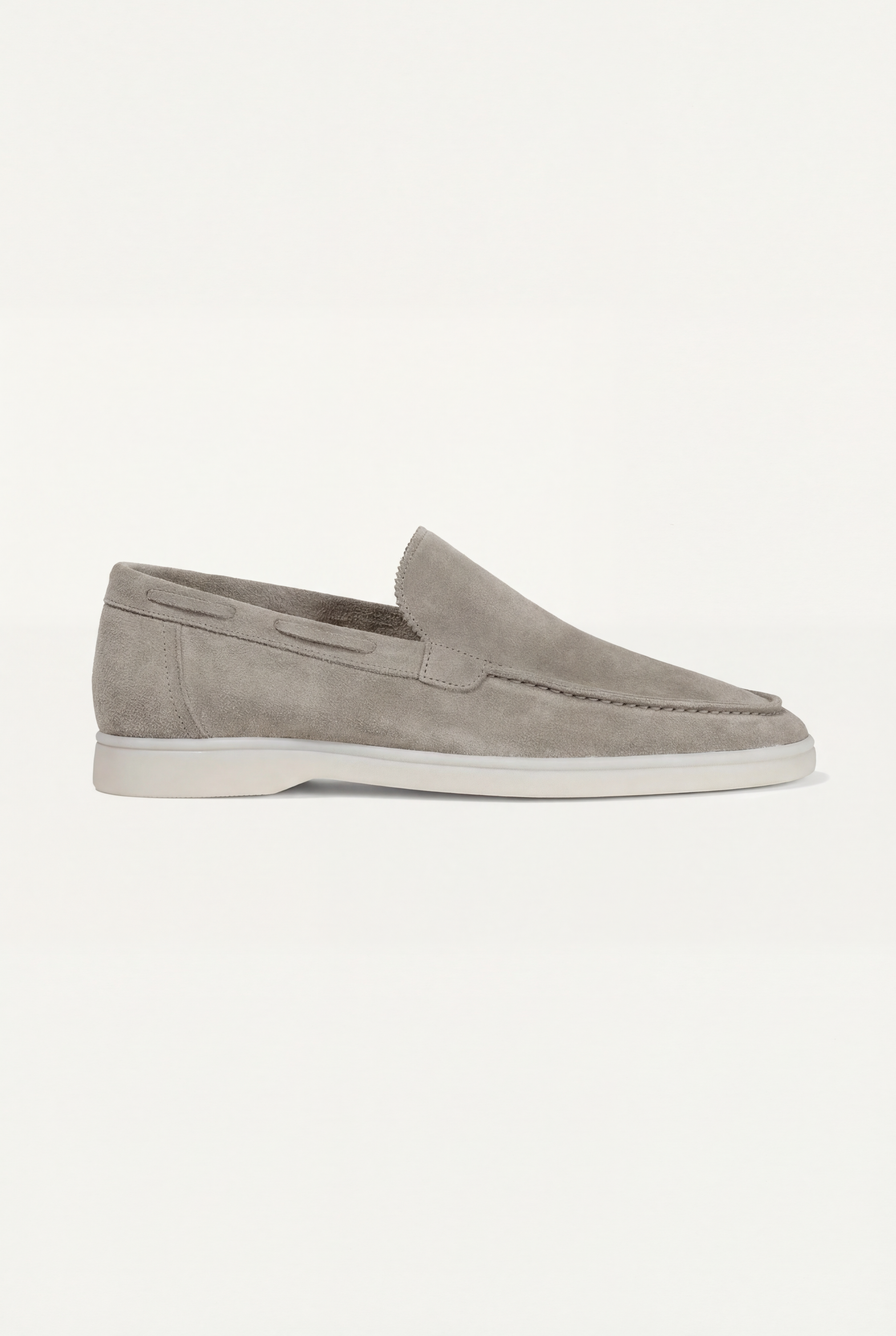 Amalfi Classic Suede Loafer Light Gray