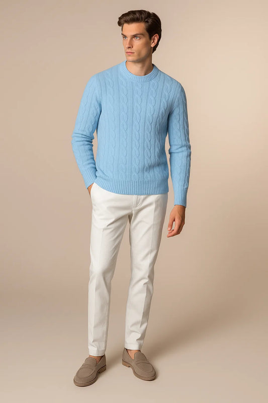 Como Cashmere Knit Baby Blue