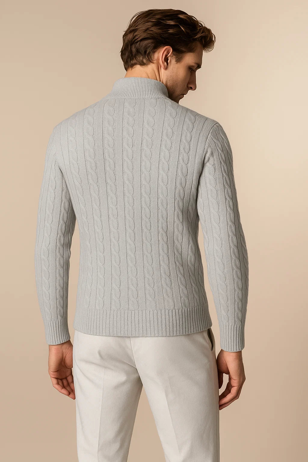 Varello Cashmere Half-Zip knit Grey
