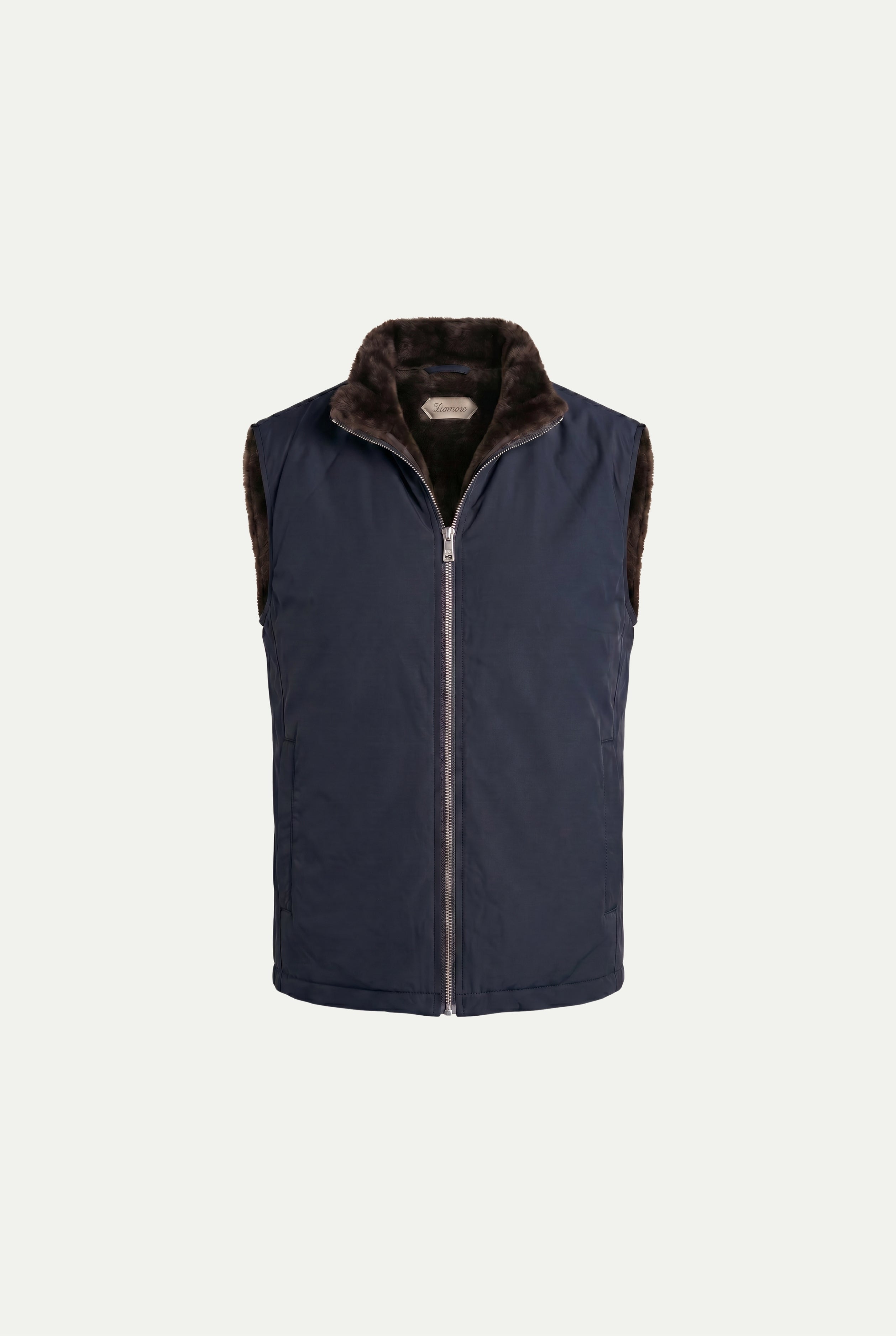 Ziamore Fur Bodywarmer Navy