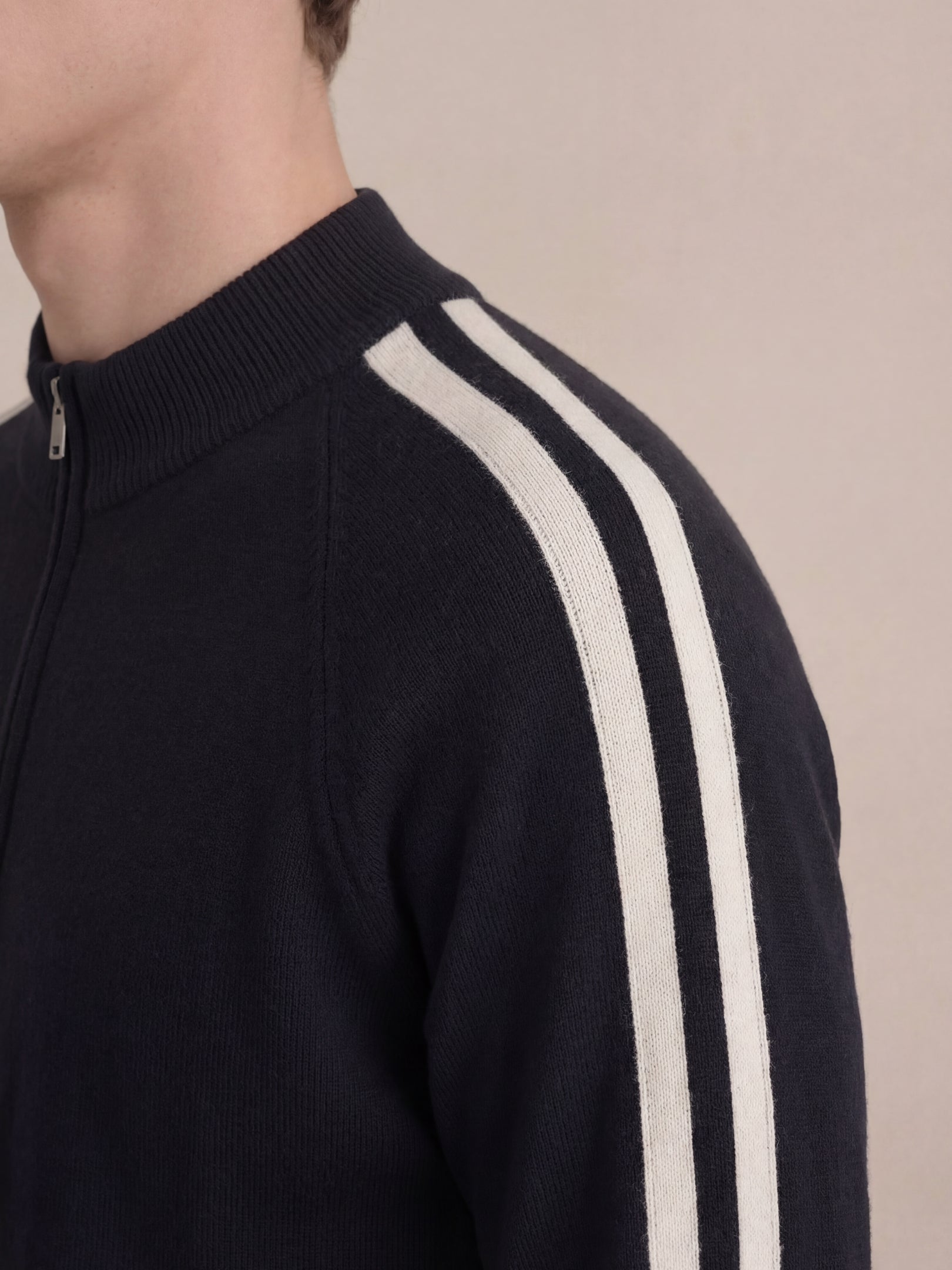 Monza Full-Zip Knit Black