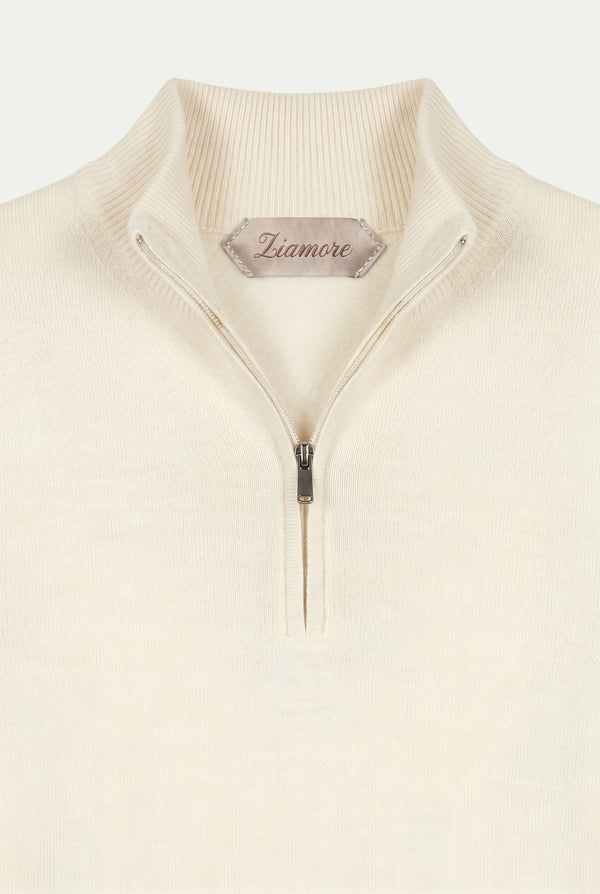 Merino Quarter Zip Cream