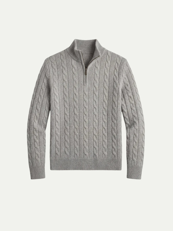 Corsaro Halve-Zip Wool Sweater Grey