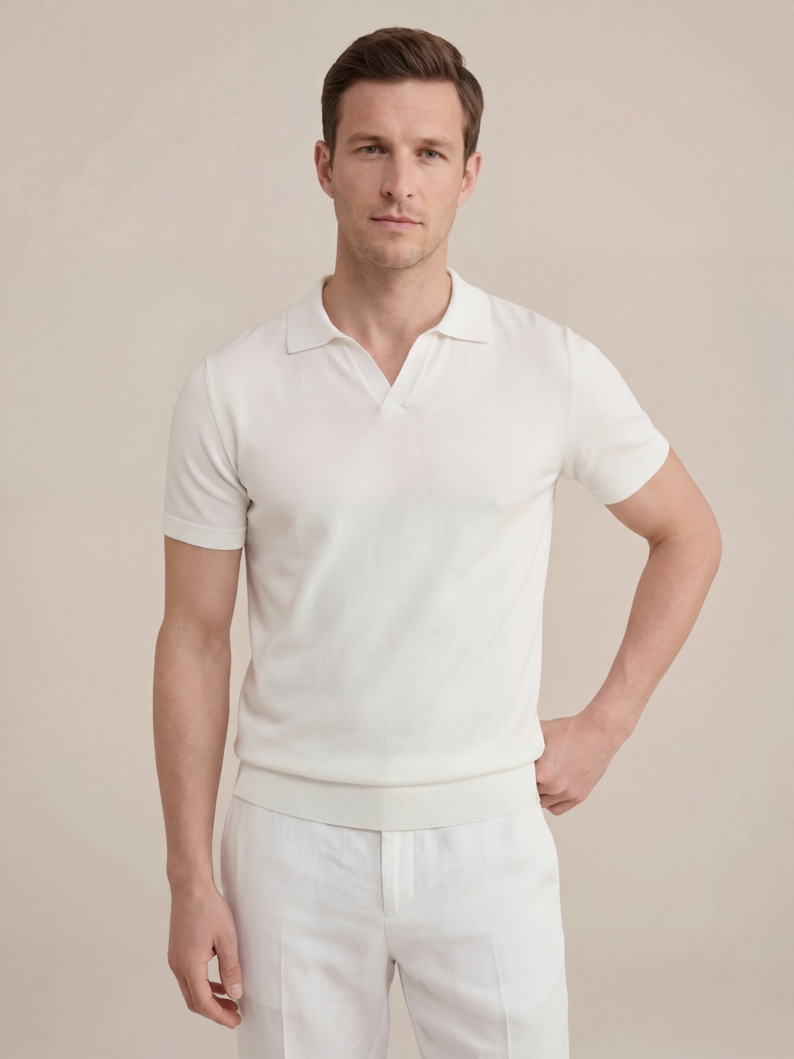 Brera Knit Polo White