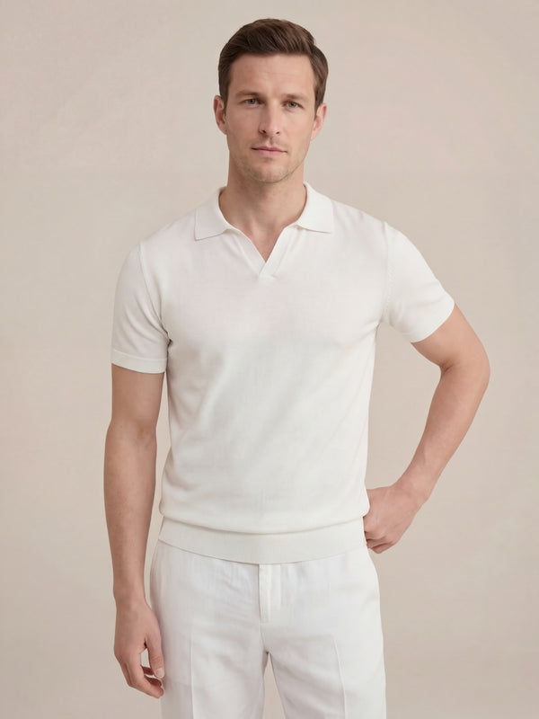 Brera Knit Polo White