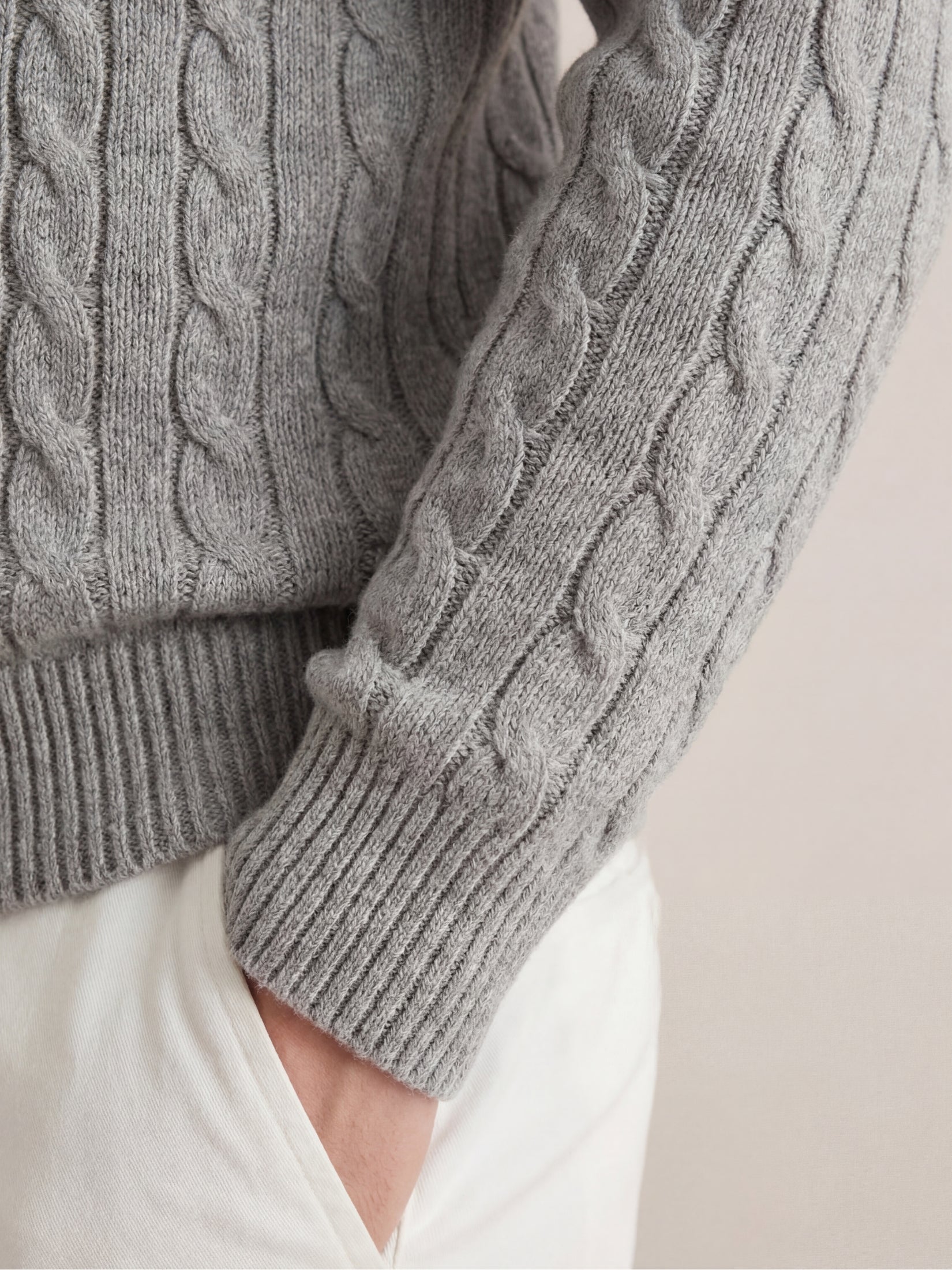 Corsaro Halve-Zip Wool Sweater Grey