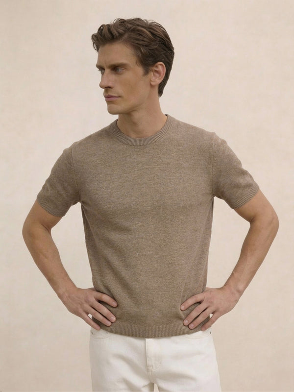 Wool City T-shirt Dark Taupe