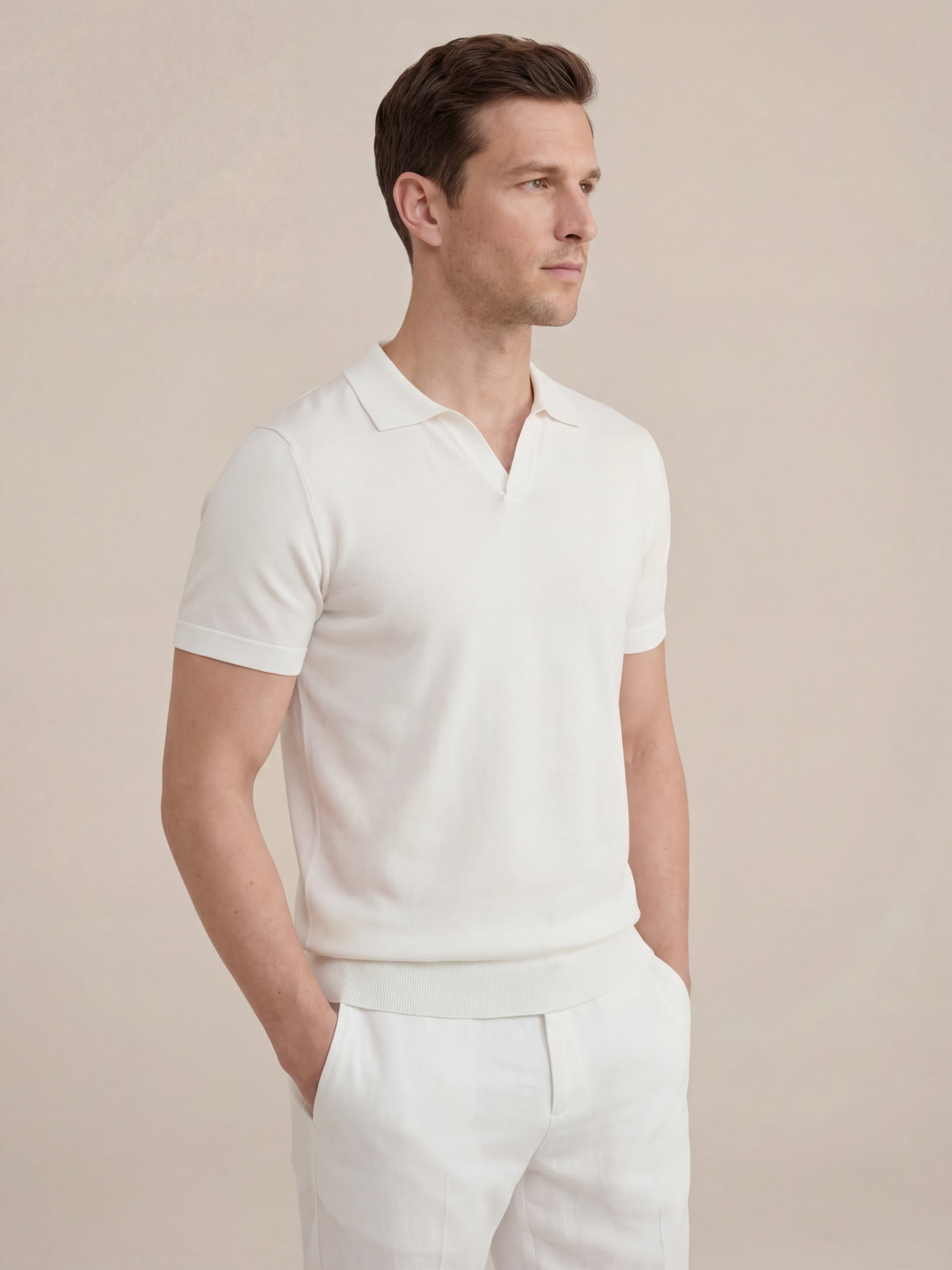Brera Knit Polo White