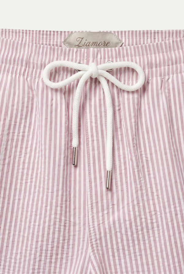 Amalfi Swim Short Pink/White Stripe