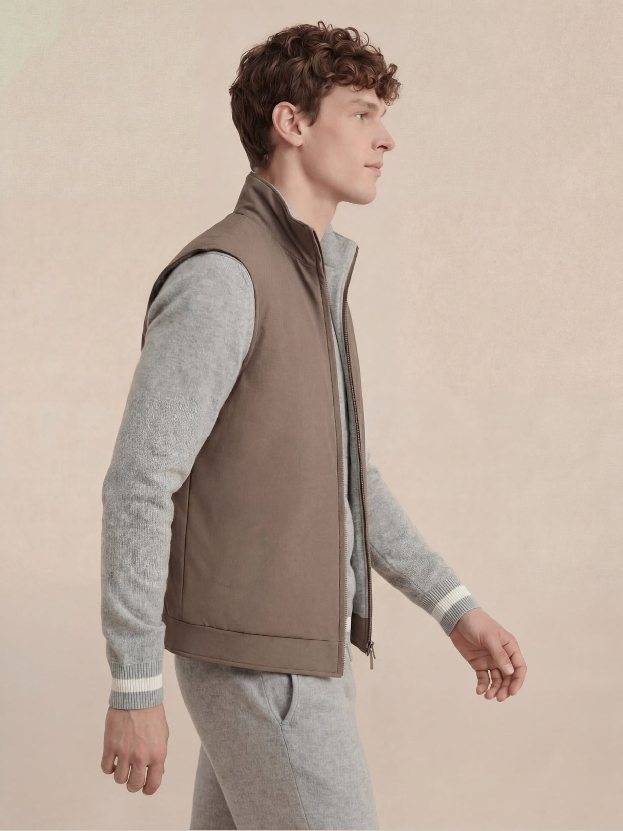 Reversible Resort Body Warmer Ash Grey