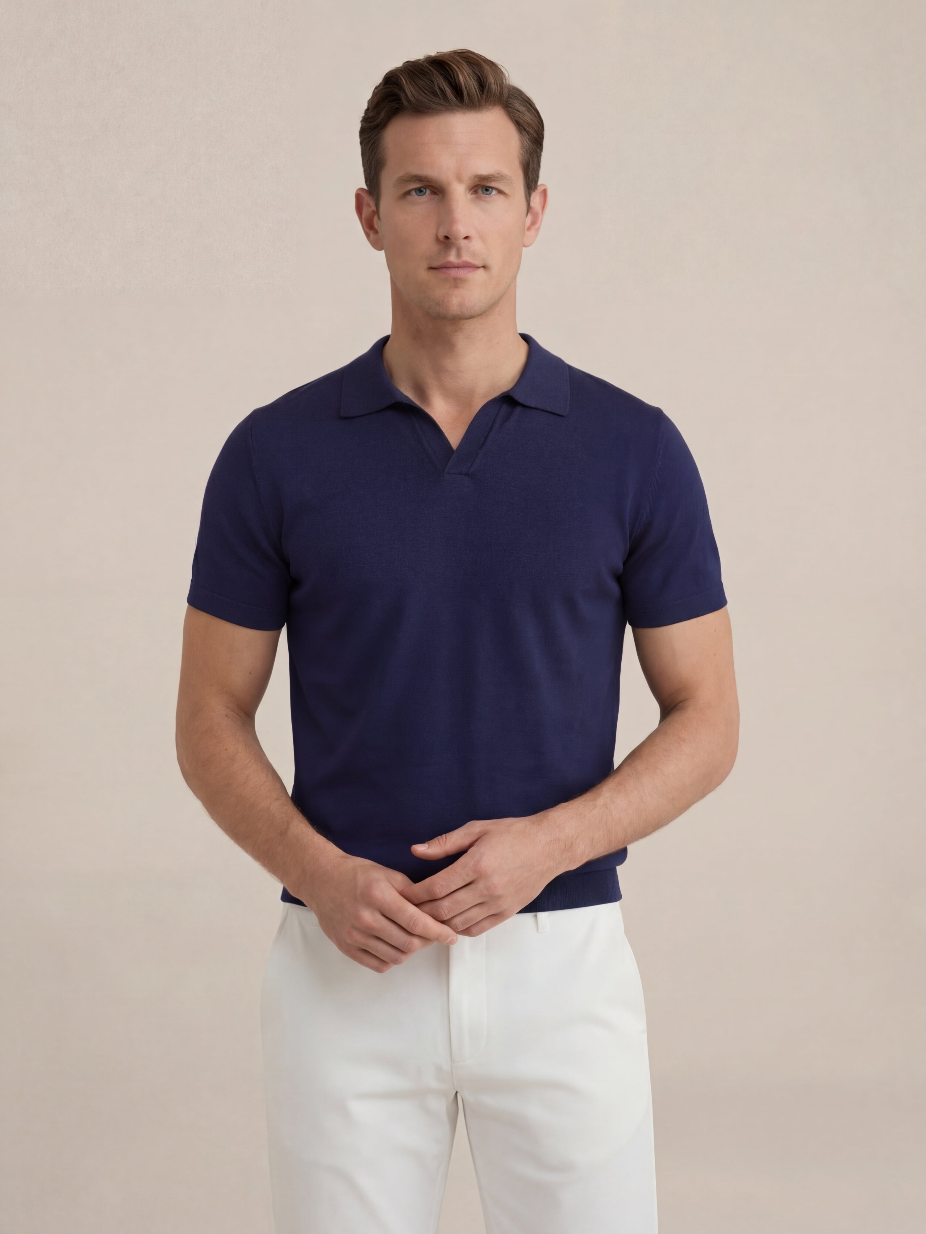 Brera Knit Polo Blue