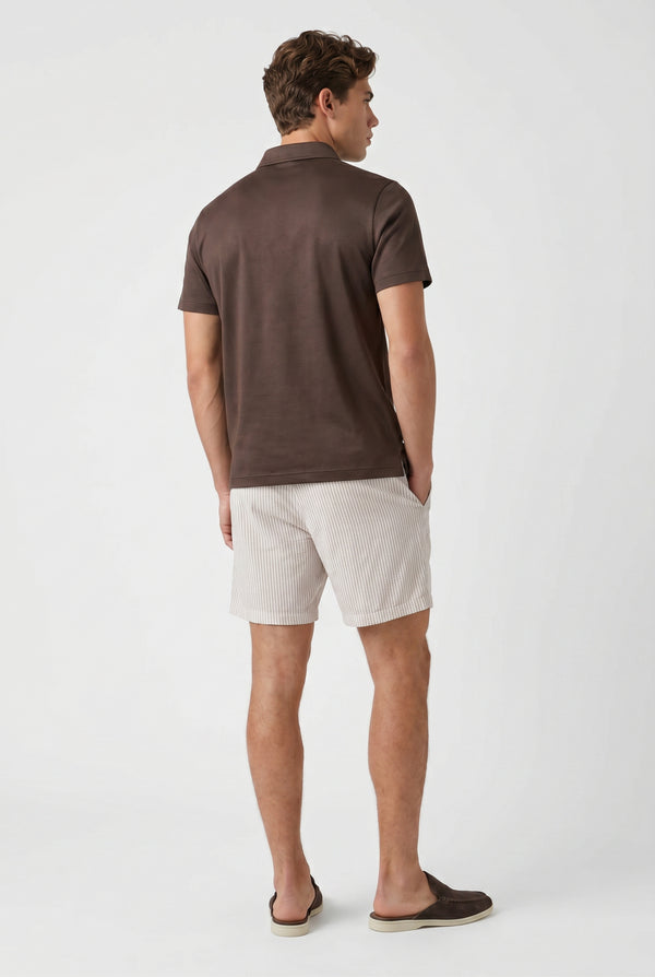 Amalfi Swim Short Sand/White Stripe