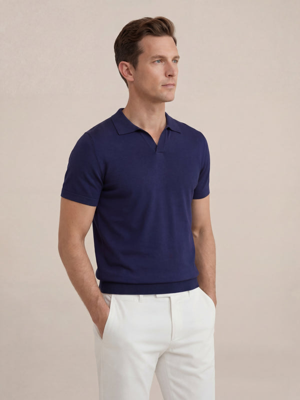 Brera Knit Polo Blue