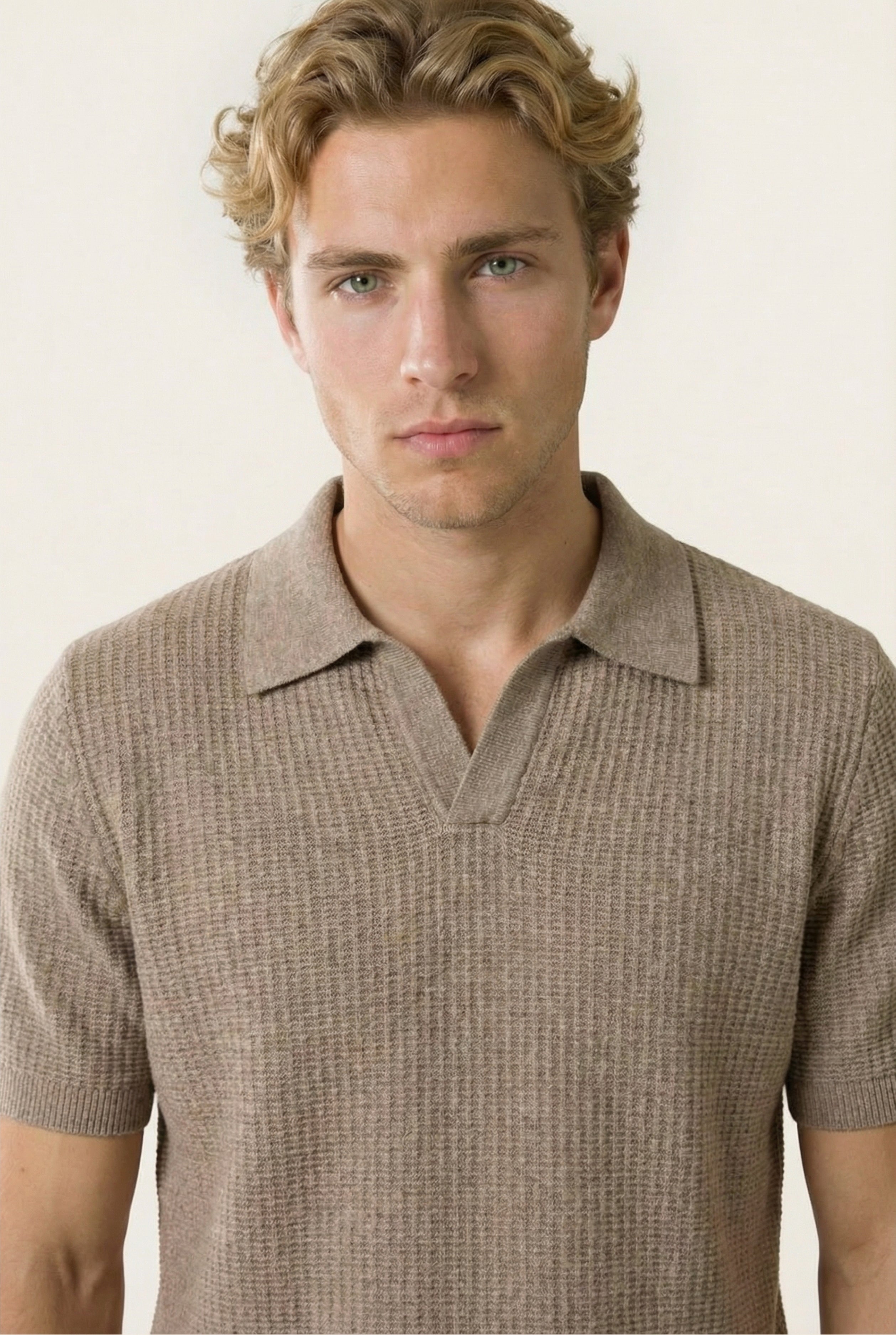 Ravello Knit Polo Taupe