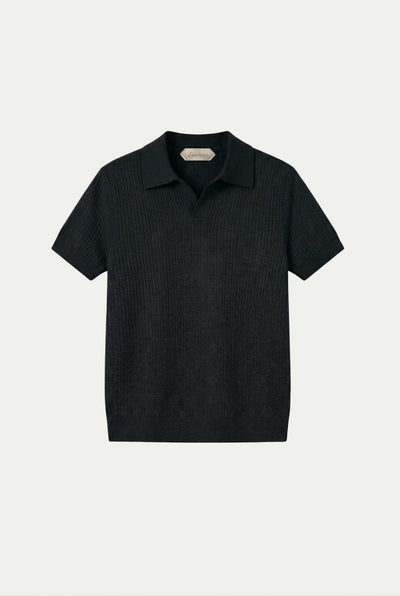 Ravello Knit Polo Forest Black