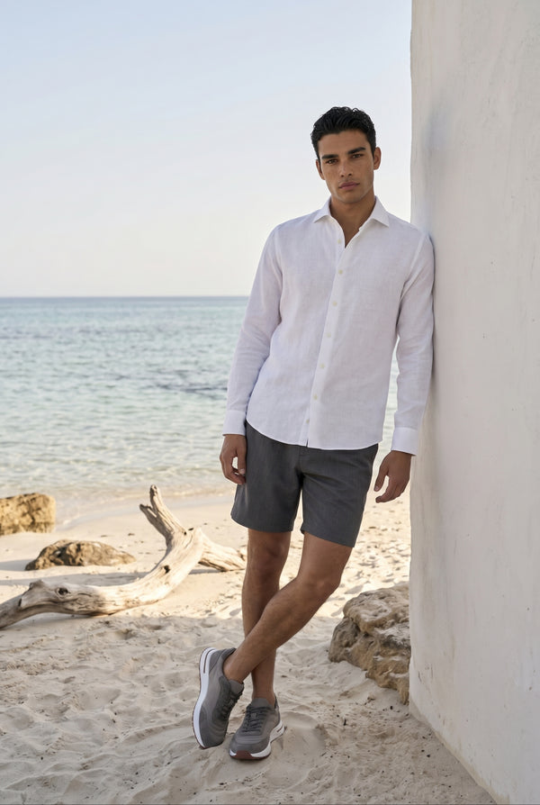 Amalfi Linen Short Grey