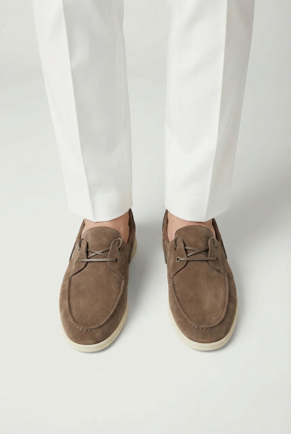 Yacht Walk Suede Loafer Taupe