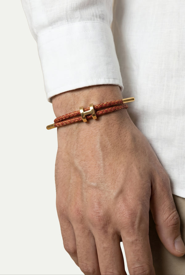 Ziamore Gold Bracelet Burgundy/Gold