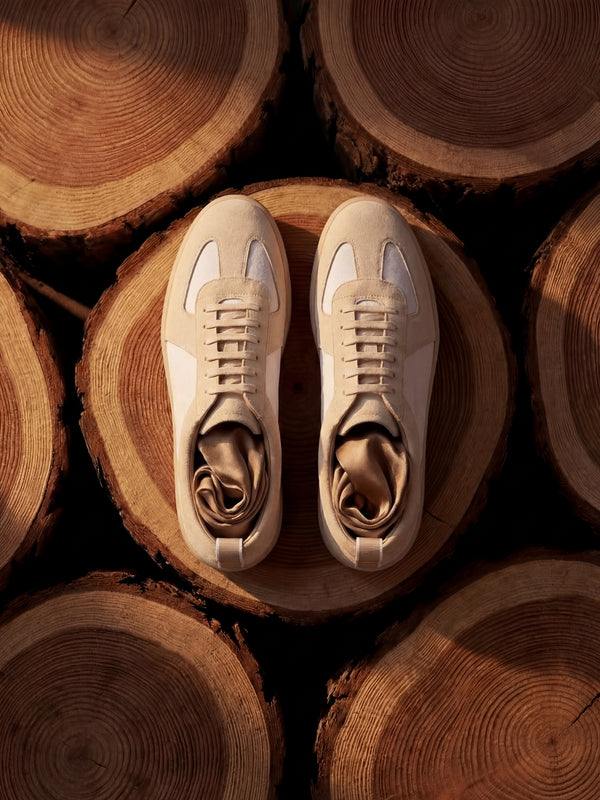 Amalfi Suede Sneaker Army Ecru