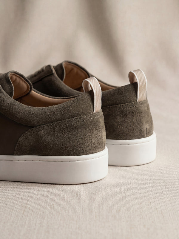 Amalfi Suede Sneaker Army Olive Green