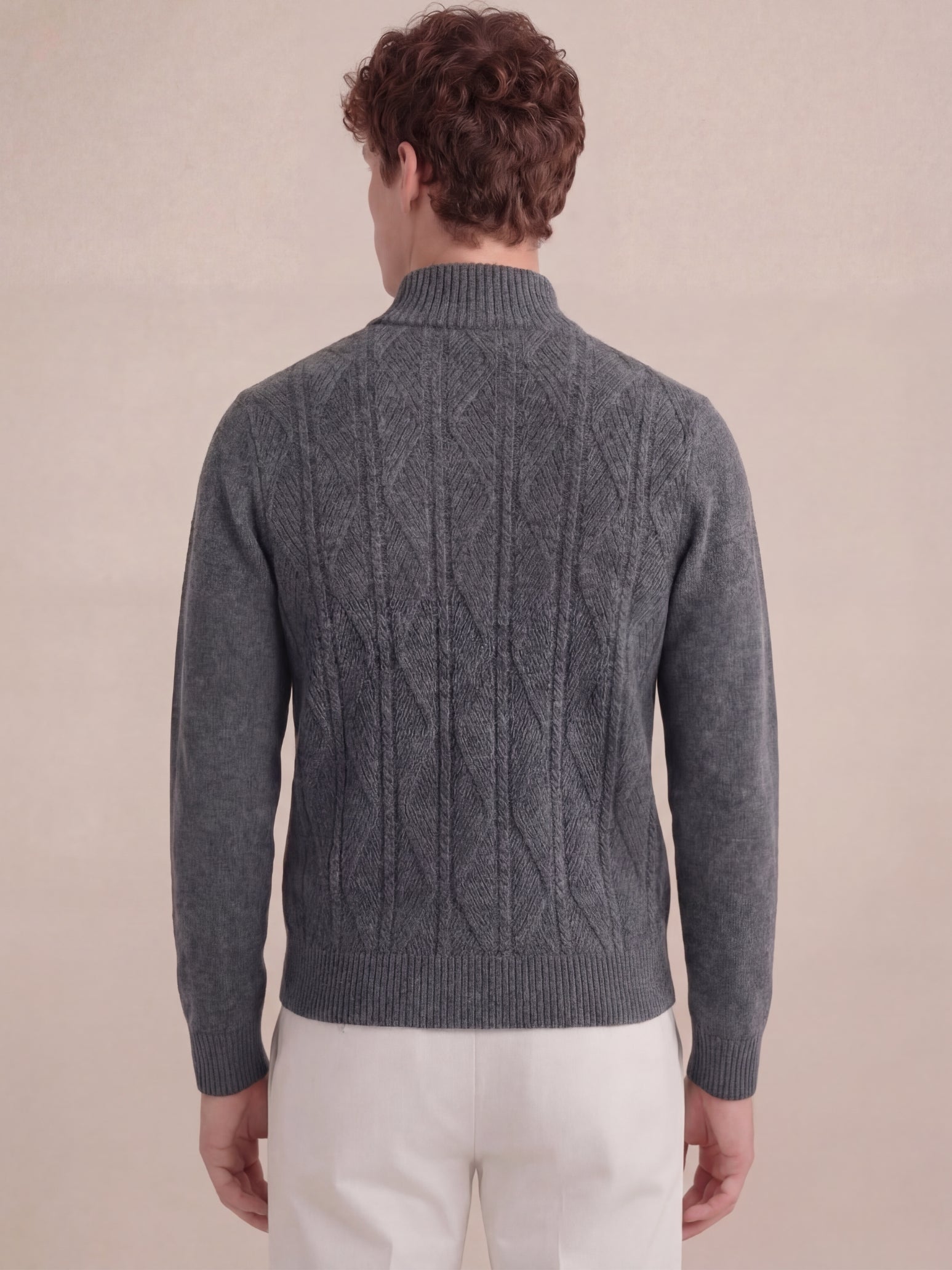 Argentario Half-Zip Knit Grey