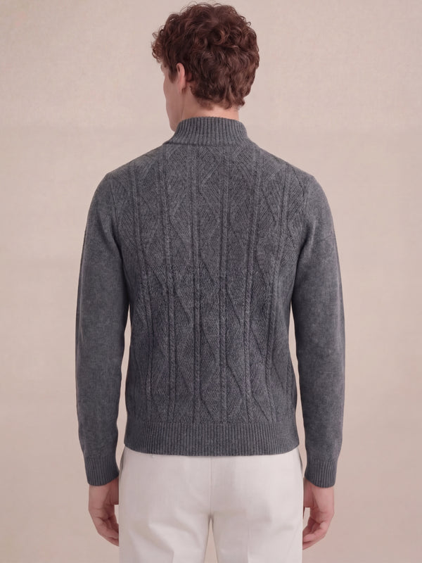 Argentario Half-Zip Knit Grey