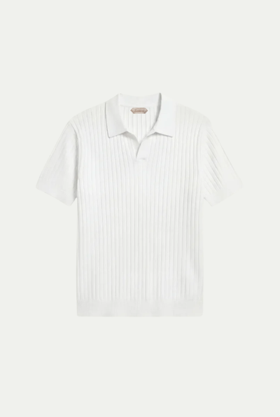 Capri Knit Polo White