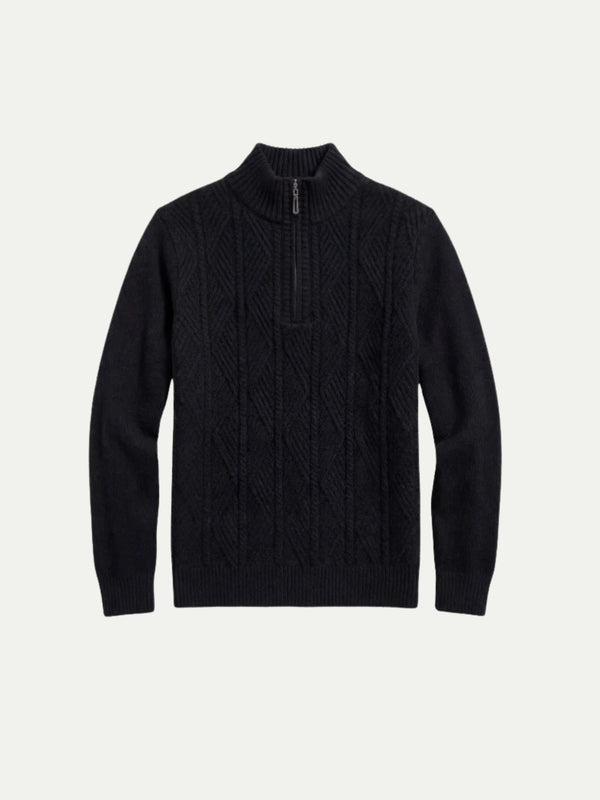 Argentario Half-Zip Knit Black