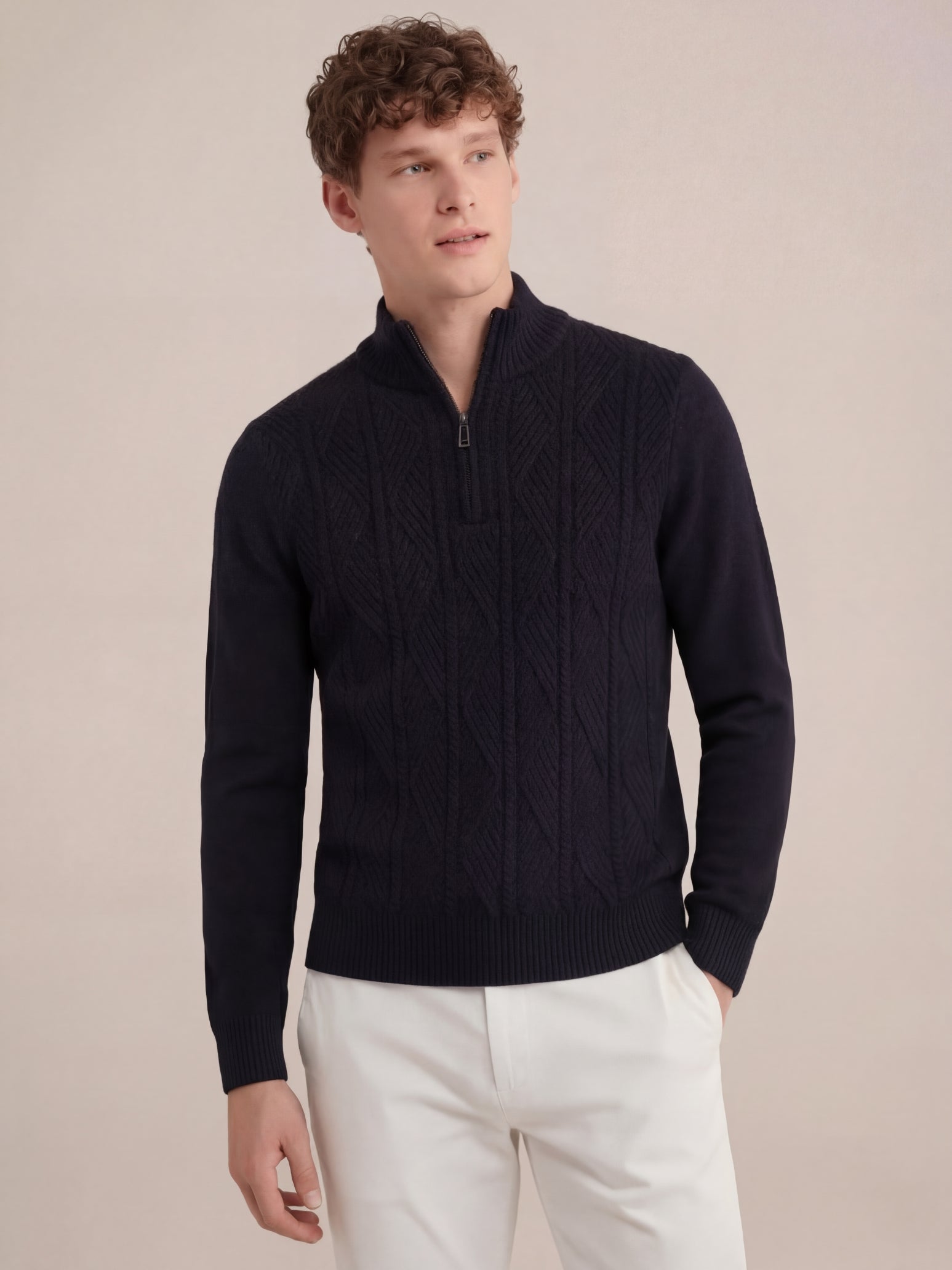 Argentario Half-Zip Knit Black