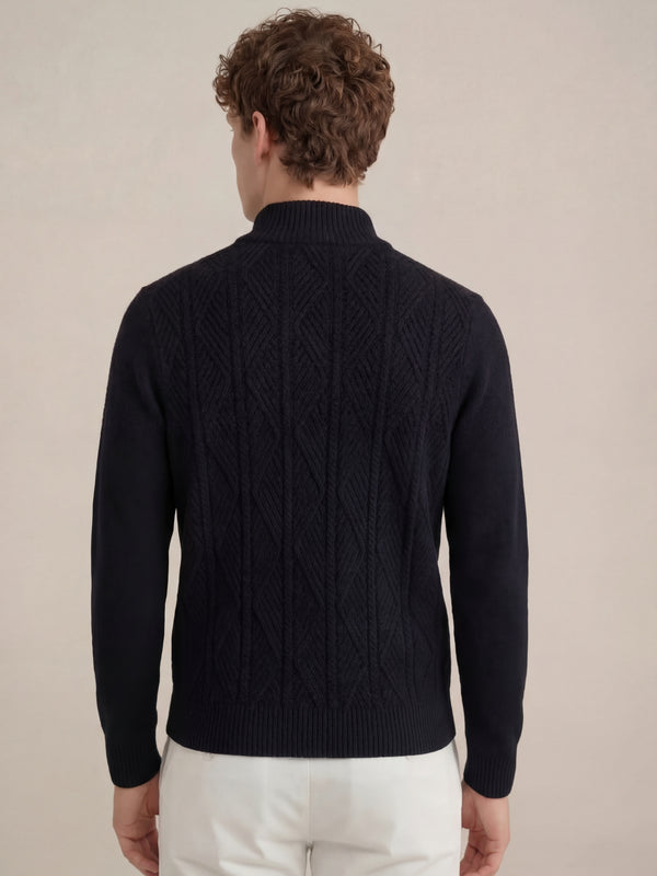 Argentario Half-Zip Knit Black