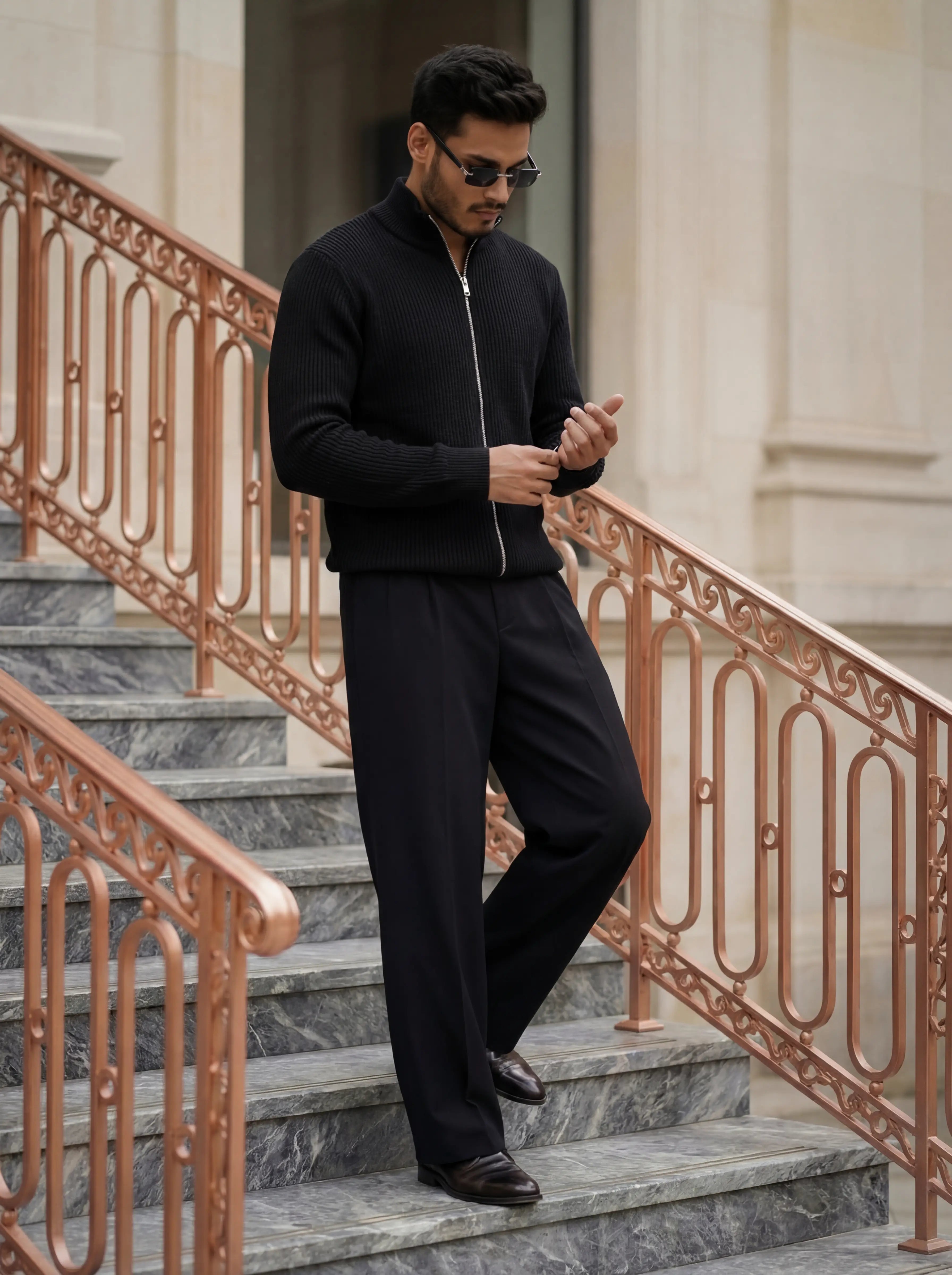 Lusciano Cashmere Cardigan Black