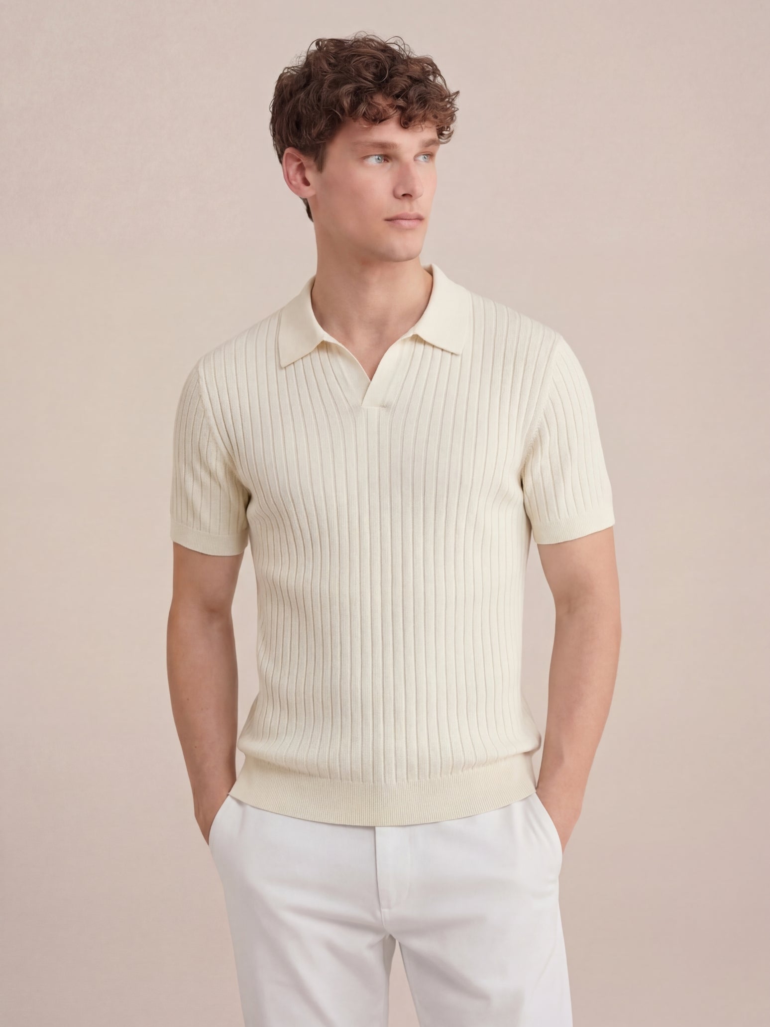 Capri Knit Polo Beige