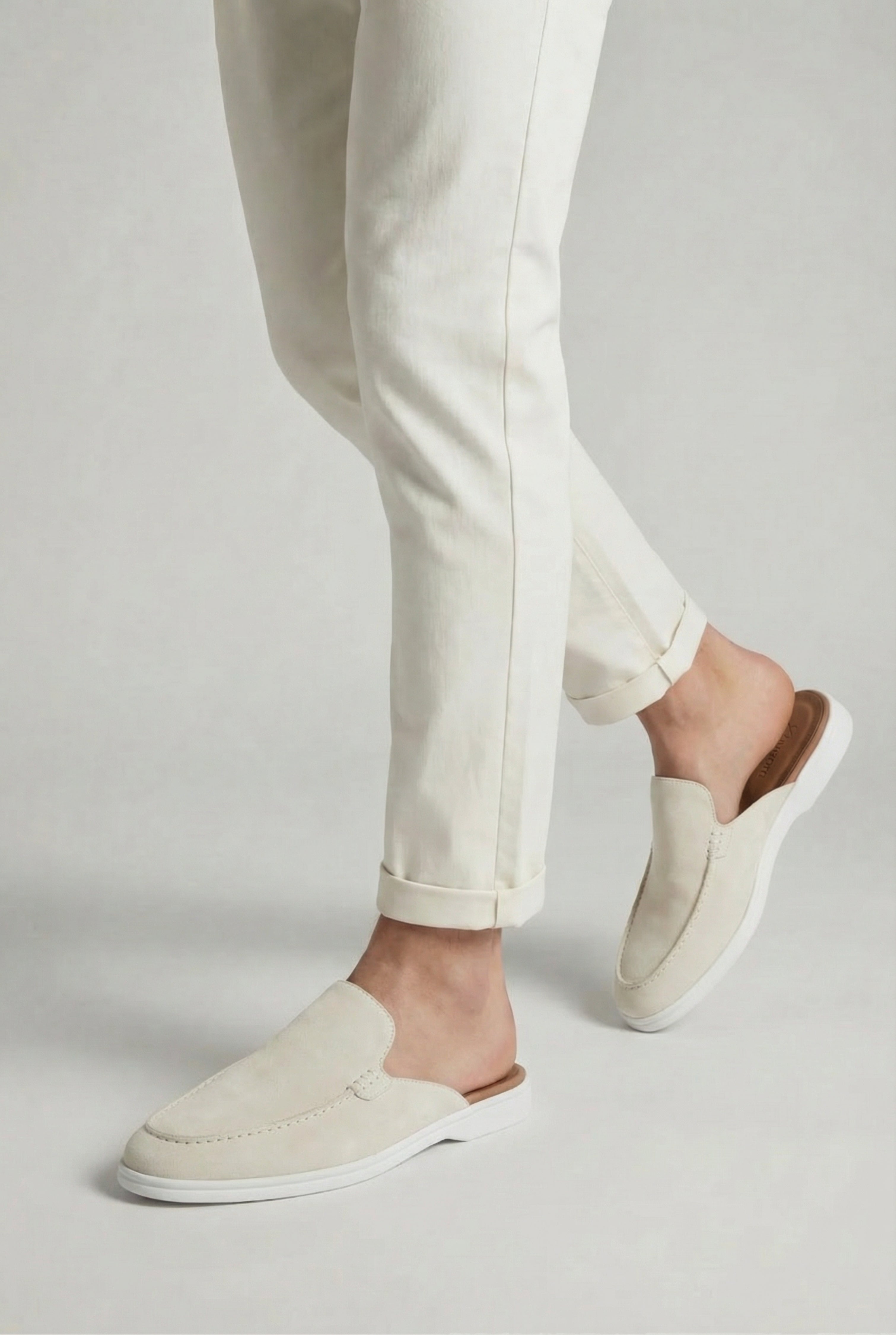 Yacht Suède Mule White