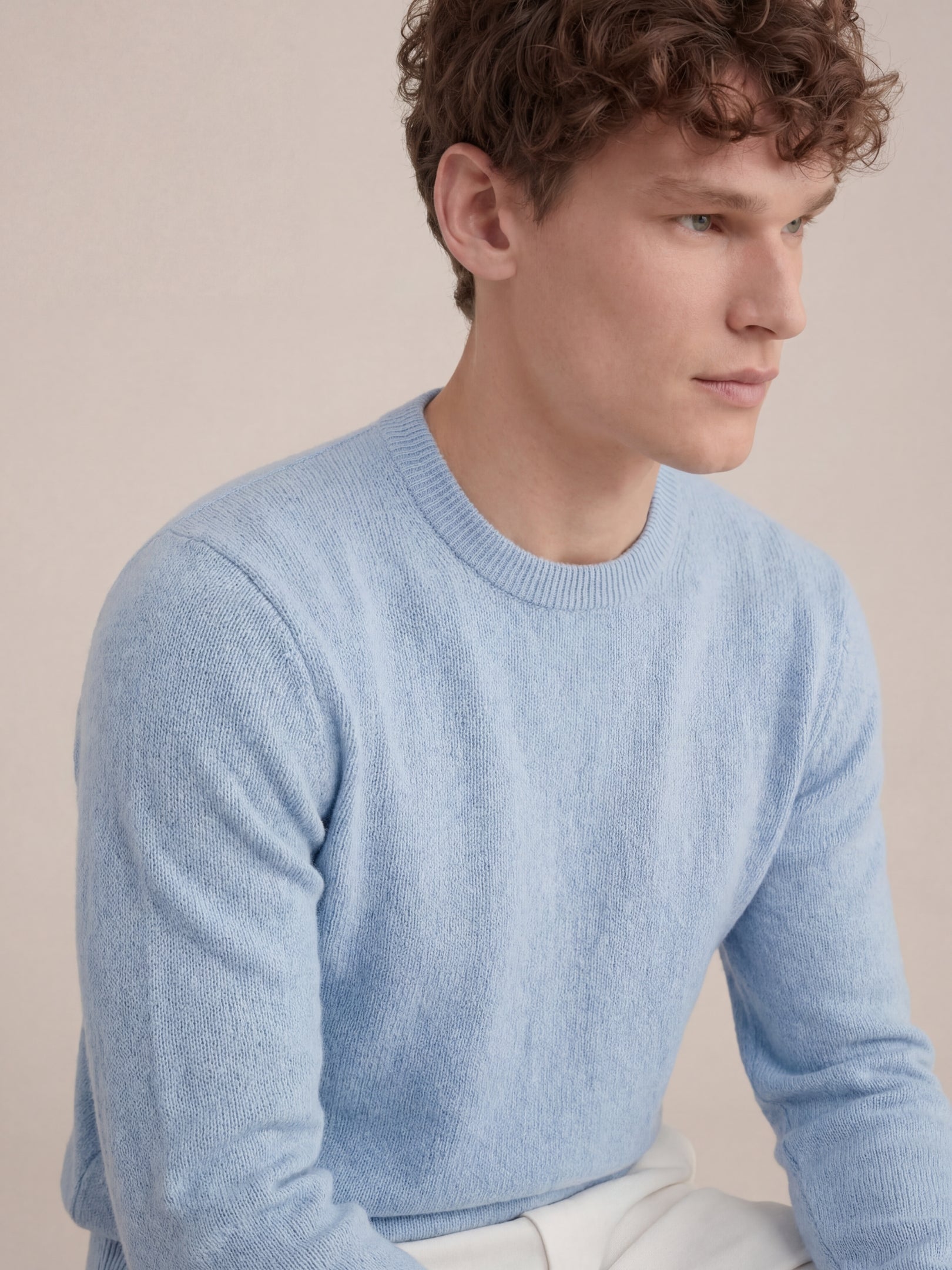 Laurenti cashmere crewneck Baby blue
