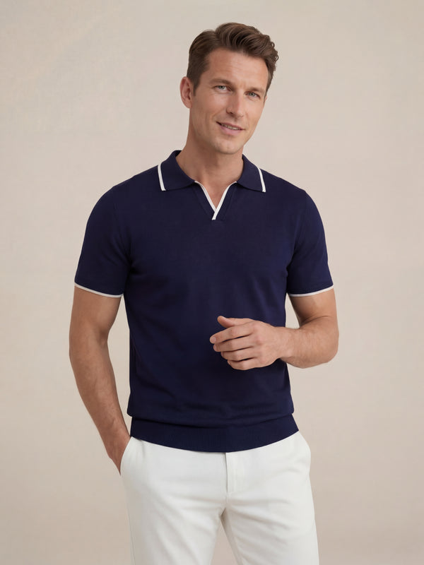 Paraggi Knit Polo Navy