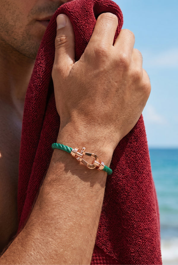 Ziamore Yacht Bracelet Green/Rose Gold