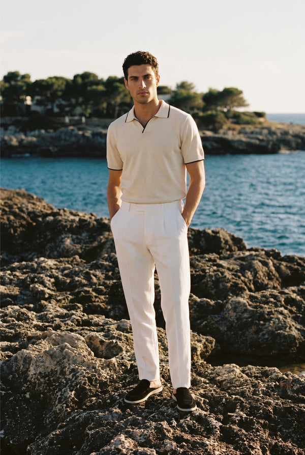 Paraggi Knit Polo Beige