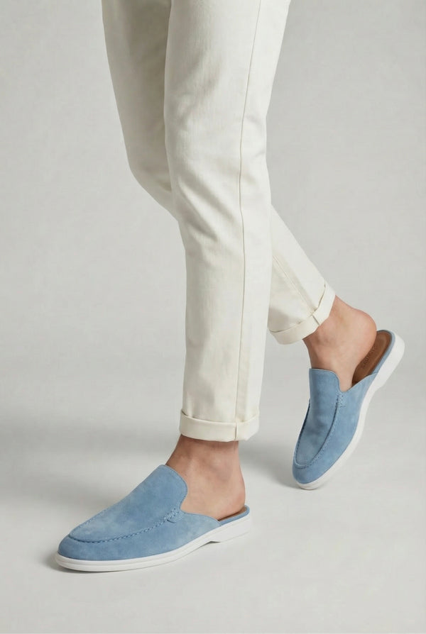 Yacht Suède Mule Light Blue