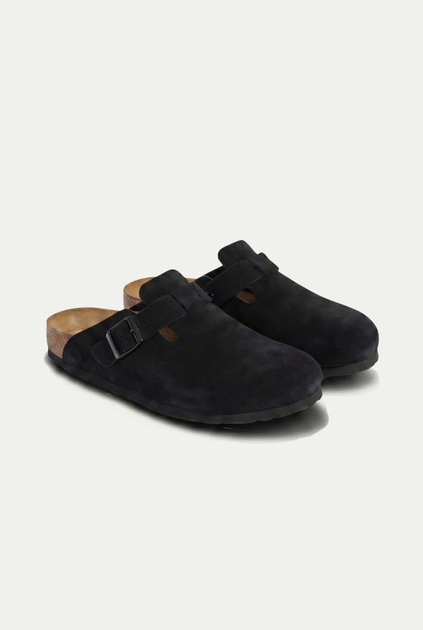 Oslo Suede Clog Black