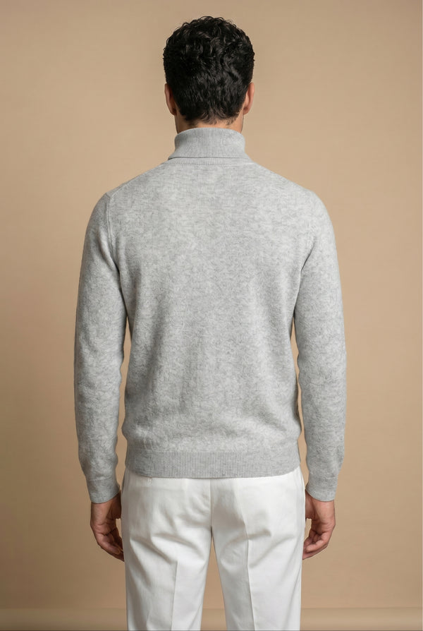 Amalfi Extrafine Rollneck Grey Marl