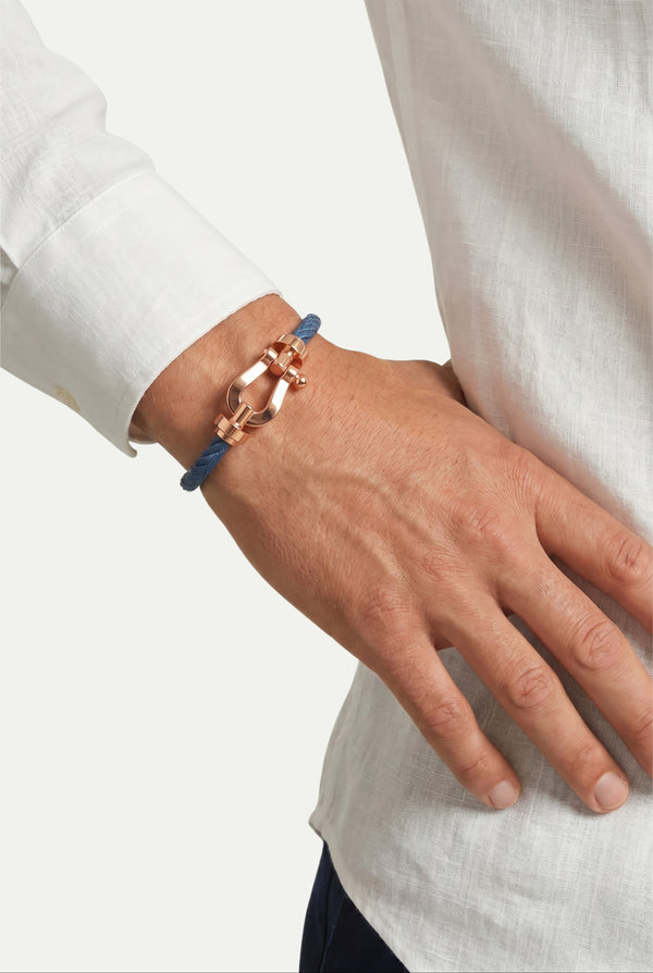 Ziamore Yacht Bracelet Navy/Rose Gold