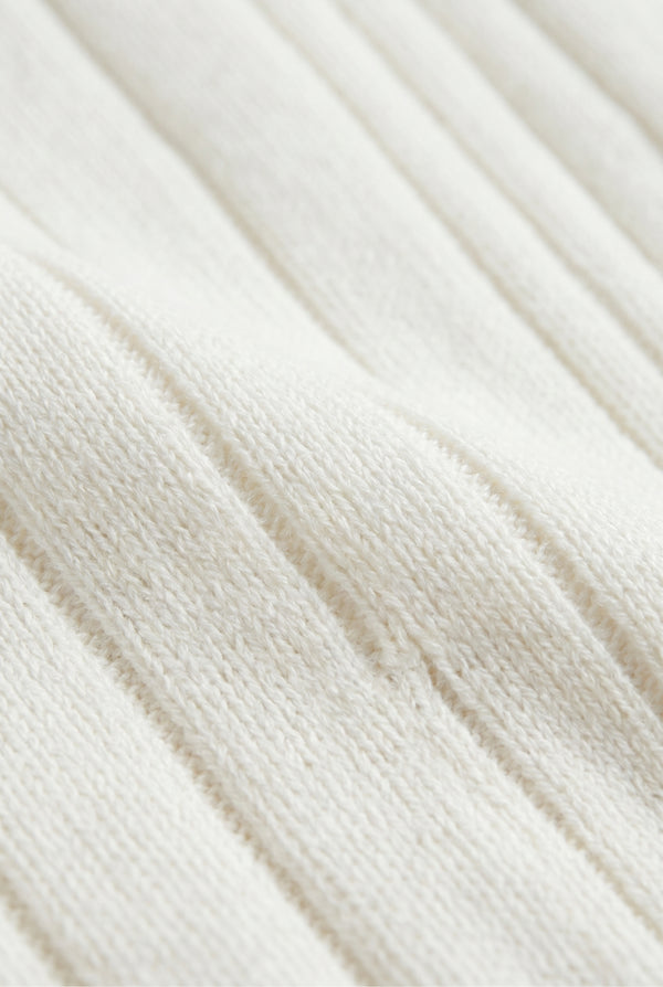Extrafine Long Sleeve Polo White