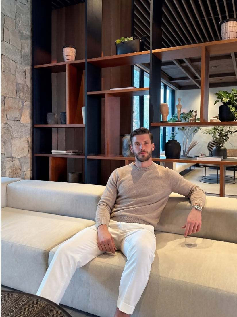 Laurenti cashmere crewneck Beige