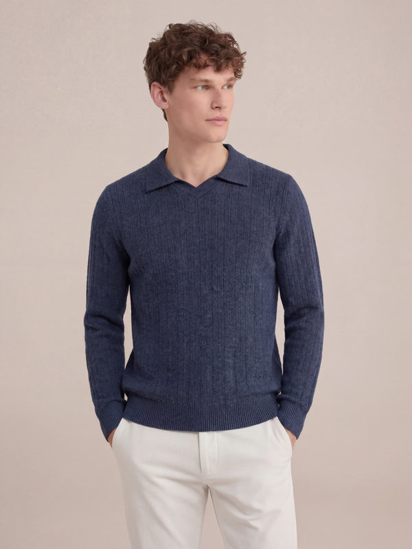 Milano Knit Polo Navy
