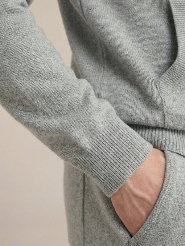 Ziamore Hooded Cashmere Set Grey