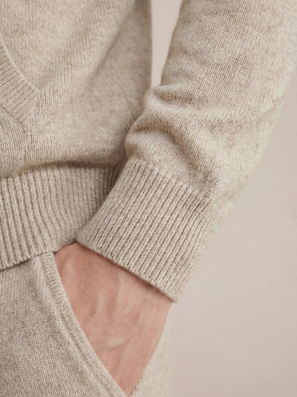 Ziamore Hooded Cashmere Set Beige