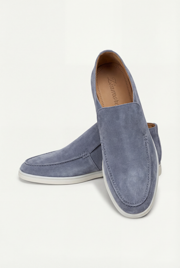 Amalfi Suede City Loafer Baby Blue