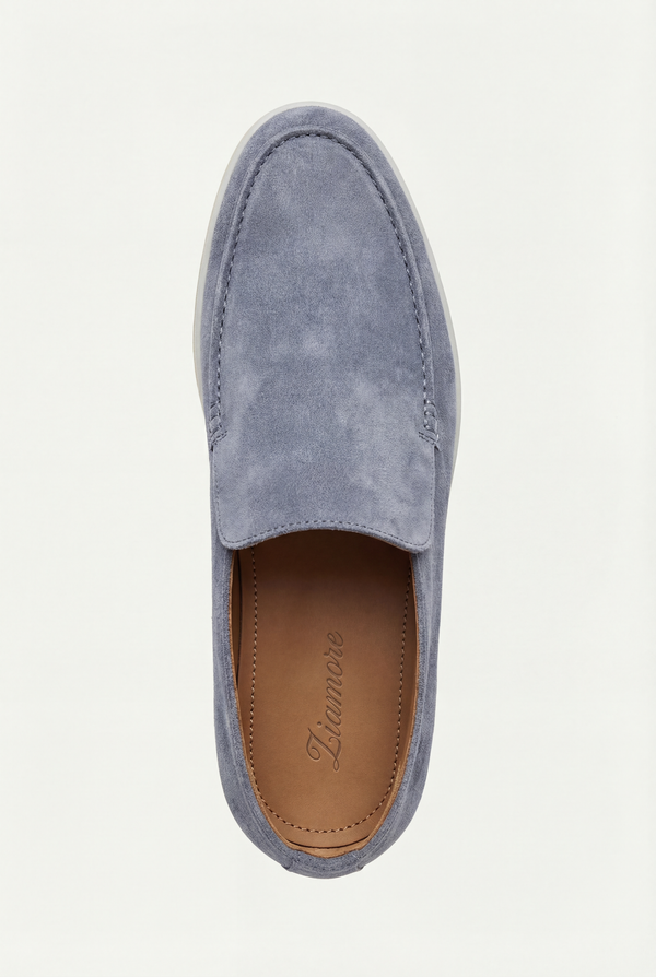 Amalfi Suede City Loafer Baby Blue