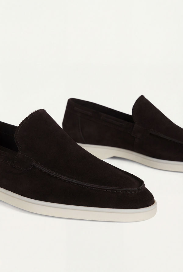 Amalfi Classic Suede Loafer Black